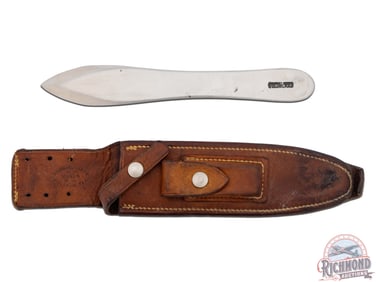 Randall Made Model 9 Pro Thrower Knife with Factory Leather Sheath