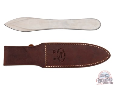 Randall Made Model 9 Pro Thrower Knife with Factory Leather Sheath