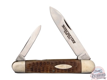 1990 Case Classic 62091 Winchester Two-Blade Bone Handle Folder Knife