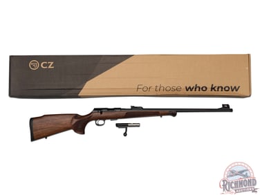 New in Box CZ-USA 457 Premium .22 LR Circassian Walnut Bolt Action Rifle