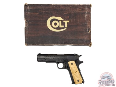 Engraved Custom 1915 Colt Government WWI RAF Contract 1911 w/ ACE .22 LR Conversion Kit