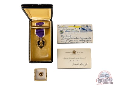 Korean War KIA Purple Heart Belonging to Vincent R. Hall