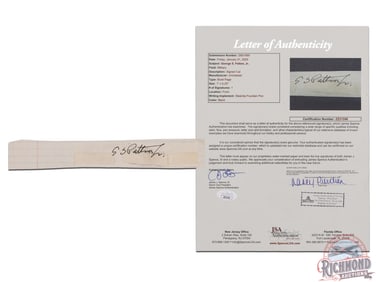 Clipped Signature of George S. Patton Junior Ex Lattimer Collection