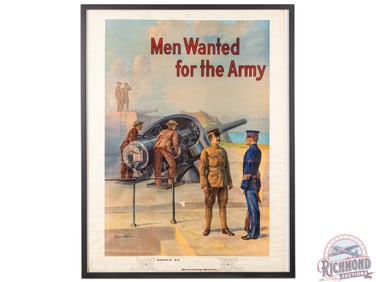 Men Wanted for the Army World War I Recruiting Station Framed Poster