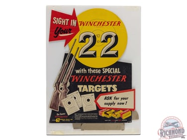 Winchester 22 Rifle Target Die Cut Cardboard Advertising Display