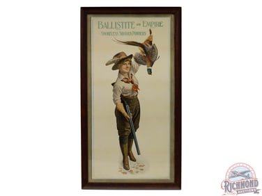 Nobel's Explosives Co. Ballistite and Empire Smokeless Shotgun Powders Advertising Poster Framed