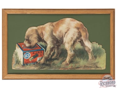 Outstanding United States Cartridge Co. Ajax 12 GA Shotgun Shell Counter Top Display Edmund Osthaus