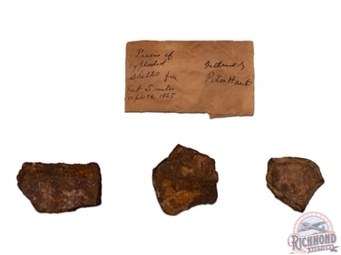 Shell Fragments from Fort Sumter Gathered by Peter Hart Ex Lattimer Collection