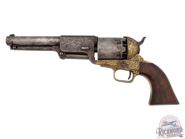 Unique Engraved Colt Brevete Third Model Dragoon Revolver in .44 Caliber