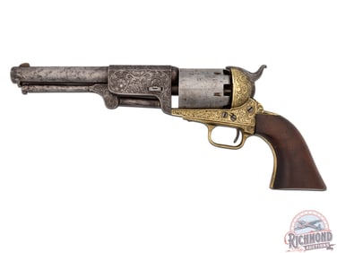 Unique Engraved Colt Brevete Third Model Dragoon Revolver in .44 Caliber