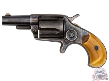 Nice Rare Antique 1870s Colt New Line 38 Centerfire Revolver With Bone Grips