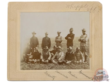 Rare Photograph of Teddy Roosevelt Recruiting Rough Riders in Prescott, Arizona Circa Late 1890s