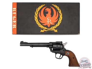 Nice 1968 Ruger Single Six 6.5" .22 WMR Magnum Revolver in Original Box With Extra Cylinder