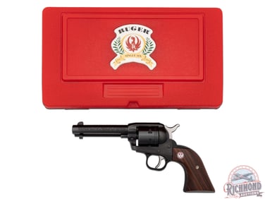 Excellent Ruger Single Six 50th Anniversary .22 LR / .22 WMR Magnum Combo Set in Original Case