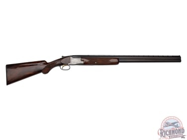 1953 Browning Belgian 12 GA Superposed Felix Funken Signed "Fighting Cocks" Shotgun