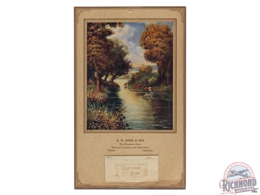 1925 The Winchester Store Advertising Calendar Wynot Nebraska w/ Cattle