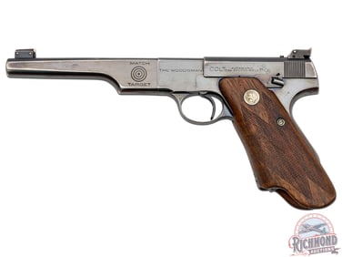 1939 Colt Woodsman Bullseye Match Target .22 LR Semi-Auto Pistol with Elephant Ear Grips