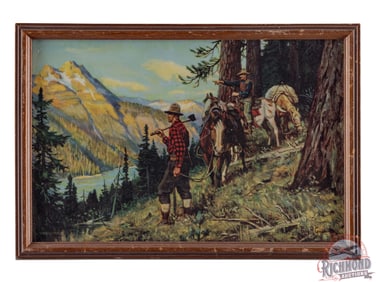Philip R. Goodwin Framed Lithograph w/ Scenic View & Horses