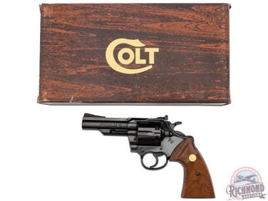 Nice 1979 Colt Trooper MK III .22 Magnum 4" Blued Double Action Revolver in Original Box