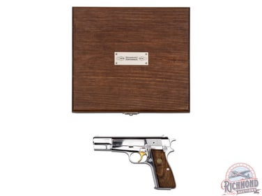 Nice Browning Hi-Power Centennial 1878-1978 9mm Semi-Auto Pistol in Display Case