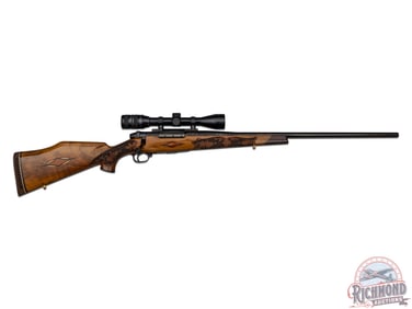 Stunning Weatherby Crown Custom .300 Wby Magnum Mark V Bolt Action Rifle with Weatherby Scope