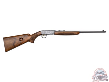 First Year 1956 Browning Import Belgian SA-22 Takedown .22 LR Grade III Semi-Auto Rifle Engraved
