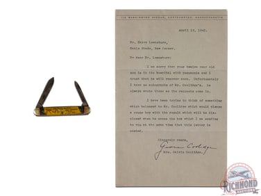 Pocket Knife Belonging to President Calvin Coolidge Ex Lattimer Collection