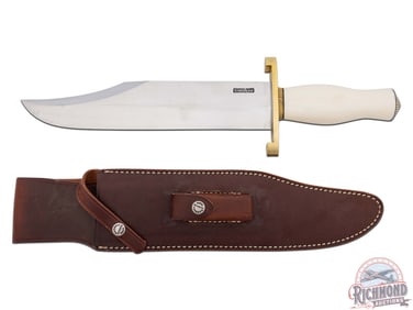 Nice Randall Made Model 12 Smithsonian Bowie Knife with Factory Leather Sheath