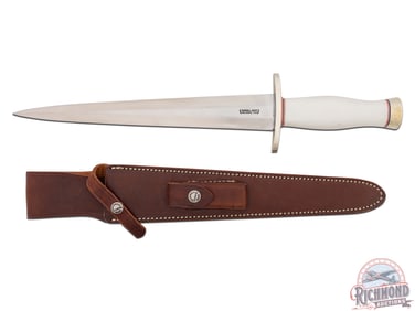 Randall Made Model 13 Arkansas Toothpick Stiletto Knife with Factory Leather Sheath