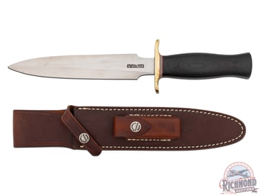 Randall Made Model 2 Fighting Stiletto 8" Knife with Factory Leather Sheath
