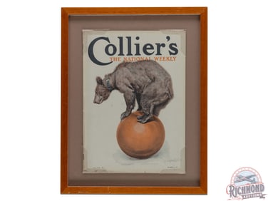 October 1911 Collier's The National Weekly Framed Magazine w/ Bear Philip R. Goodwin