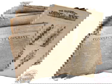 Collection of Early 1800's Newspapers Ex Lattimer Collection