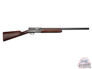 Pre WW II Scarce English Grip Belgium Browning Grade III A-5 Semi-Automatic Shotgun in 12 Gauge