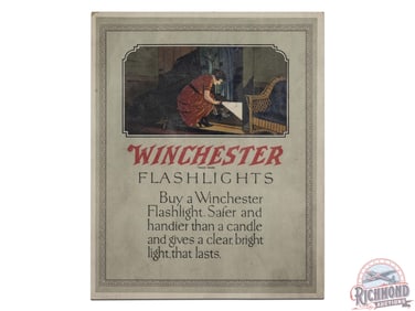 Winchester Flashlights "Safer and Handier" Counter Display Sign