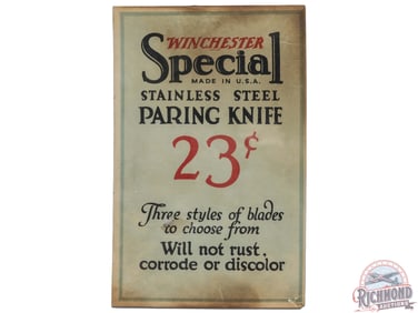 Winchester Screw Driver & Pairing Knife Double Sided Display Sign