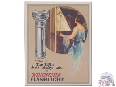 Winchester Flashlights & Paring Knife Double Sided Advertising Display Sign