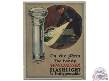 Winchester Flashlight & Stainless Steel Kitchen Slicer Double Sided Display Sign