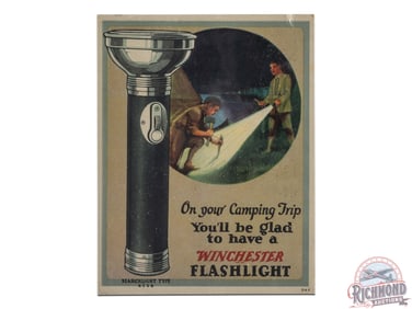 Winchester Flashlights & Paring Knife Double Sided Advertising Display Sign