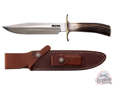 Randall Made Model 1 All Purpose Fighting 7" Stainless Knife with Factory Leather Sheath