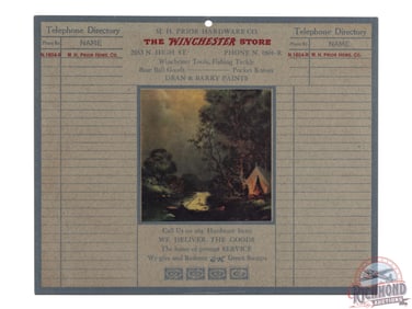 M.H. Prior The Winchester Store Telephone Directory Display w/ Camping Scene