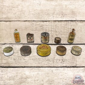 Group of 10 Whiz Automotive Cans & Bottles