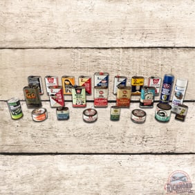 Group of 22 Whiz Automotive Themed Cans