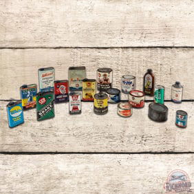 Group of 19 Whiz Advertising Cans & Bottles