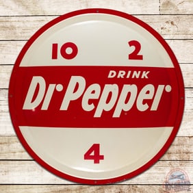 Drink Dr. Pepper 10-2-4 36" Single Sided Tin Bubble Sign