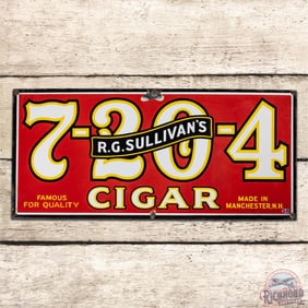 R.G. Sullivan's 7-20-4 Cigar Single Sided Porcelain Sign