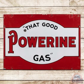 Powerine "That Good Gas" Double Sided Porcelain Sign