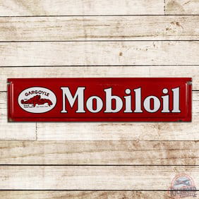 Rare Gargoyle Mobiloil Single Sided Porcelain Sign
