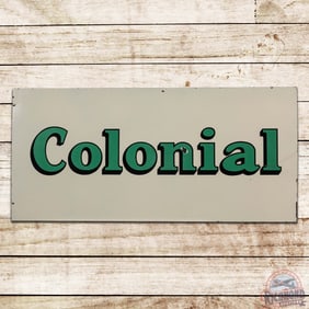 Colonial Gasoline Double Sided Porcelain Sign