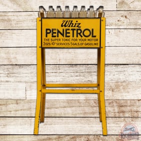 Whiz Penetrol Oil Bottle Display "Super Tonic for Your Motor" w/ Bottles