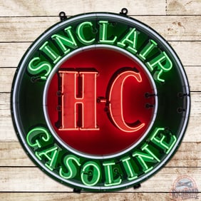 Sinclair HC Gasoline 48" Single Sided Porcelain Neon Sign
